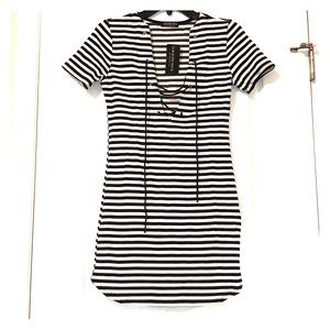 Black and white minidress